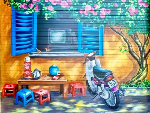 Photo corner at Pho Coffee 3
