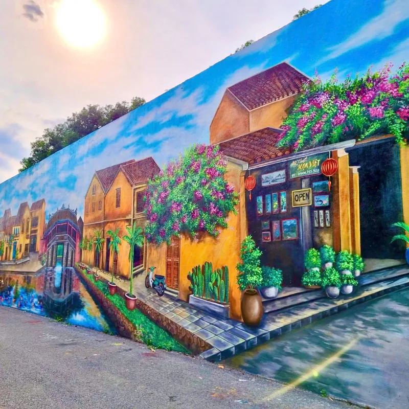 Hoi An mural at Pho Coffee